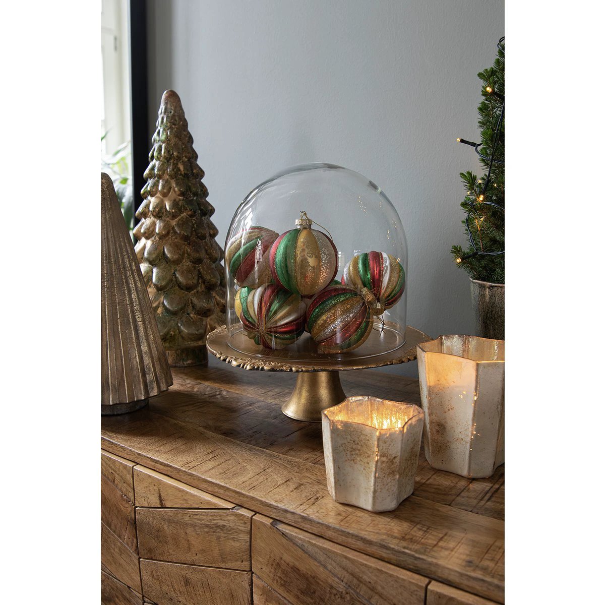 Decoration Christmas tree Ø 15x32 cm by Clayre & Eef.