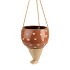 Plant Hanger 17x15x20 cm Pink Beige Ceramic Woman Flower Pot by Clayre & Eef.