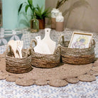 Storage Basket | Decorative Basket | Plant basket KUTUS (natural) made from Seagrass and Banana Fibre (3 sizes) by Soeji
