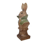 Decoration Statue Rabbit 12x8x26 cm Gold-colored Plastic by Clayre & Eef.