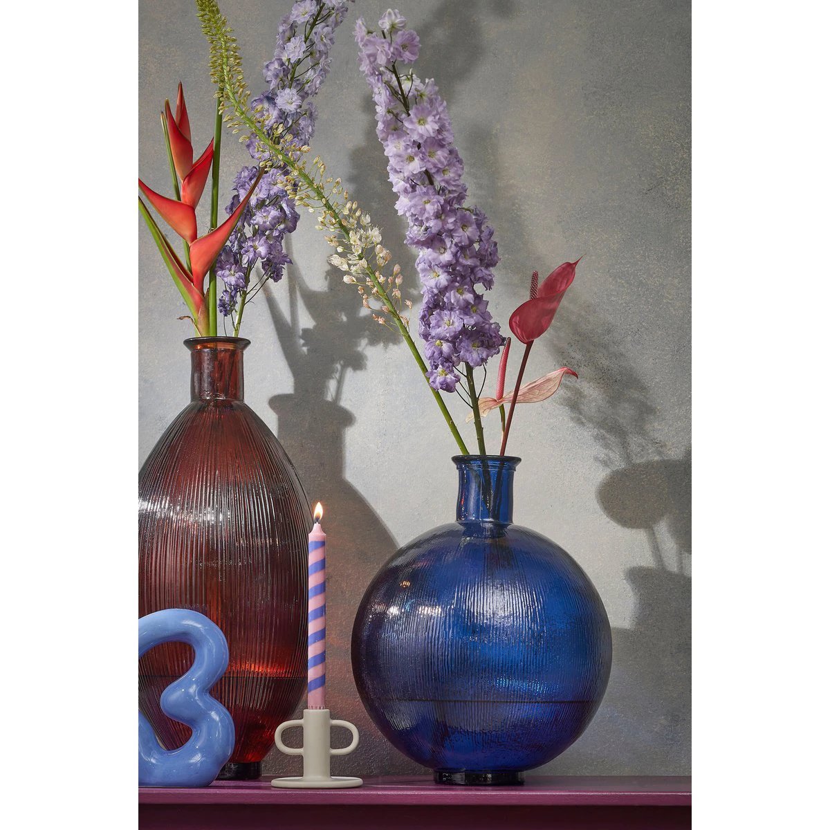 Decorative bottle of Firenza Dark Blue by Mica Decorations