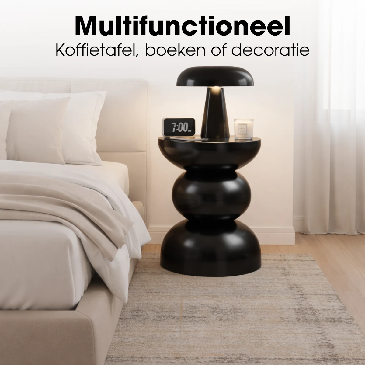 Side table Luna Black by Mica Decorations