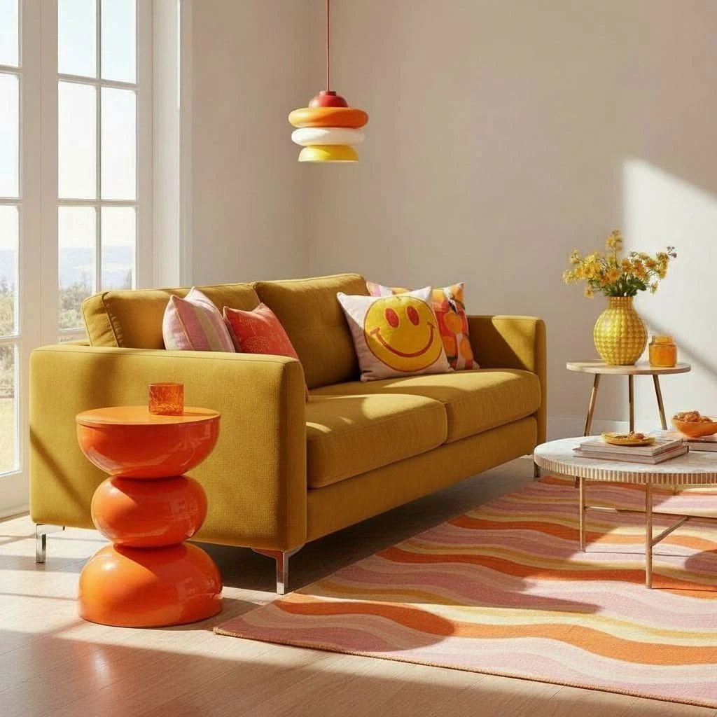 Side table Luna Orange by Mica Decorations