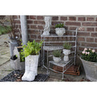 Pflanzenhalter Stiefel 18x24x31/35 cm grauer Metall-Blumentopf von Clayre & Eef.