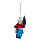 Christmas bauble Santa 9x5x16 cm by Clayre & Eef.