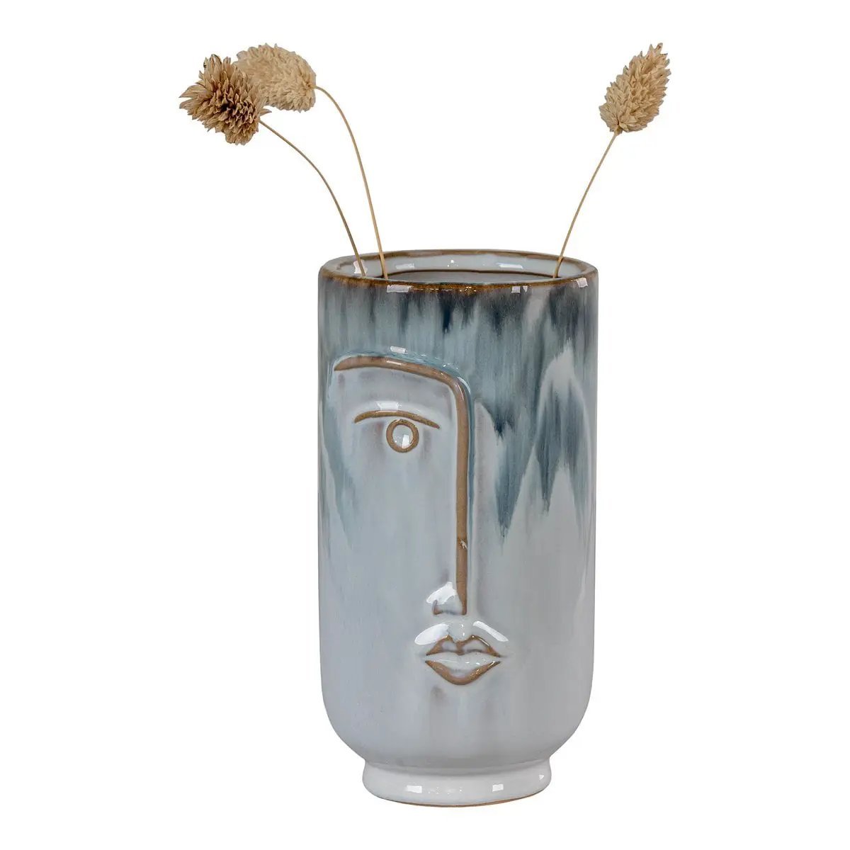 Vase - 2-Tone Blue, Porcelain, 9.5x17 cm by EMIRELLE