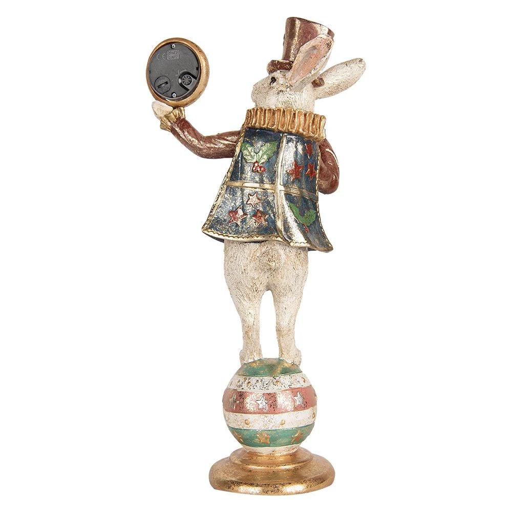 Decoration image rabbit 35 cm white gold -colored plastic by Clayre & Eef.