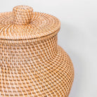 Woven Rattan Vase Round – Large Boho Decorative Vase – Vase Tall & Narrow – Floor Vase Handmade from Natural Fibres (Ø 30 cm) KIDUNG by Soeji
