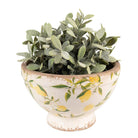Flowerpot Ø 21x14 cm Yellow Ceramic Lemon Flowerpot Indoor by Clayre & Eef.