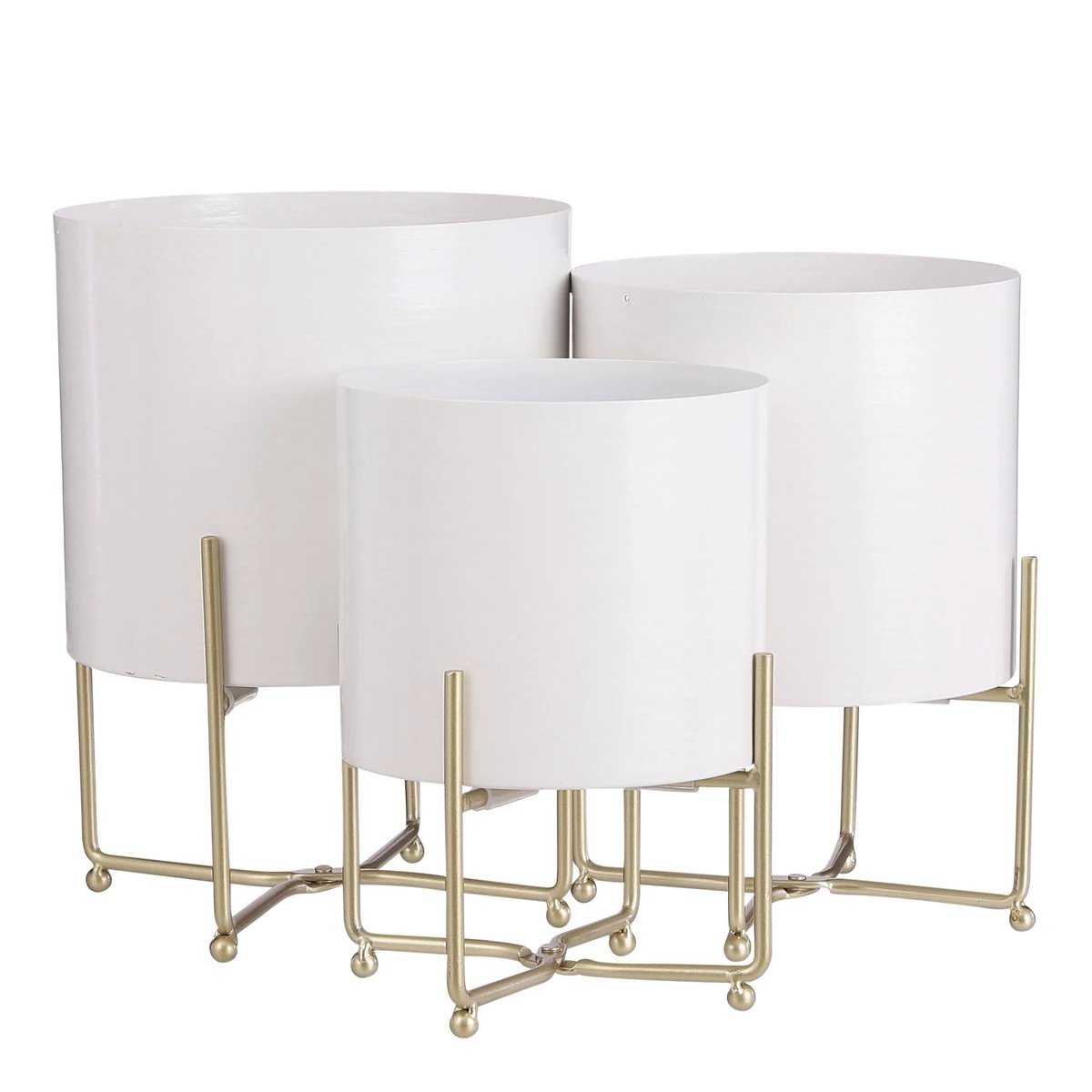 Plantenstandaard set Aries Wit by Mica Decorations
