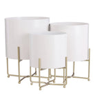 Plantenstandaard set Aries Wit by Mica Decorations