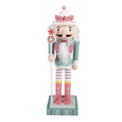 Christmas Decoration Sculpture Nutcracker 10x9x38 cm Blue Wood by Clayre & Eef.