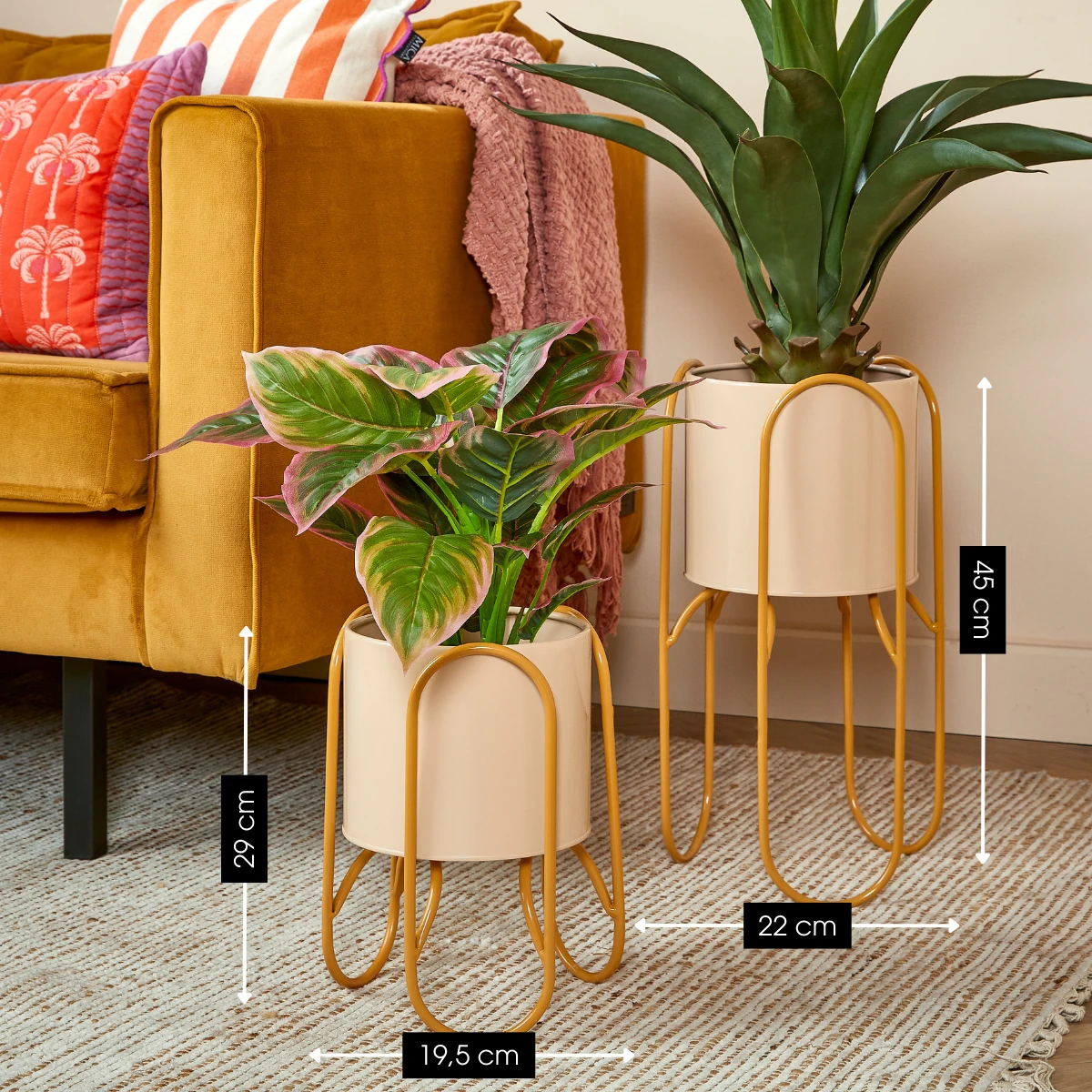 Flowerpot inside Danube Yellow by Mica Decorations