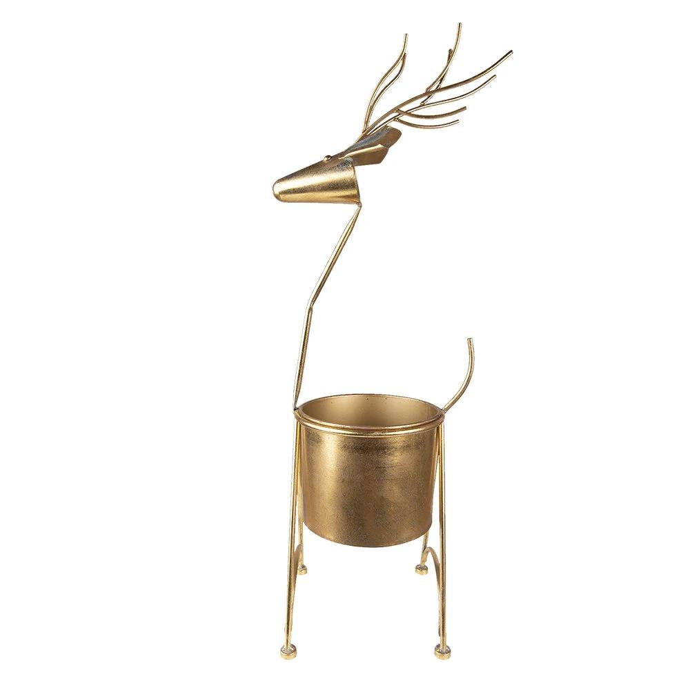 Decorative flower pot deer 29x22x78 cm by Clayre & Eef.
