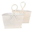 Decoratie planthouder (2) 33x17x35 / 29x15x32 cm by Clayre & Eef.