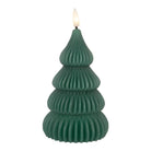 LED-Kerze Weihnachtsbaum Ø 8x17 cm grünes Wachs von Clayre & Eef.