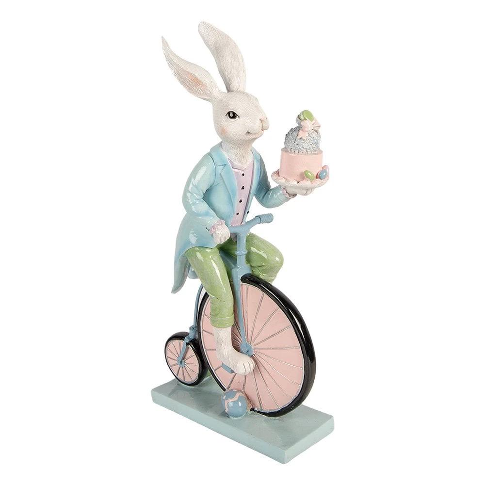 Dekorationsstatue Hase 23x12x46 cm Weißer Kunststoff von Clayre & Eef.