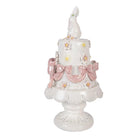 Decoration Image Cake Ø 15x29 cm White Plastic by Clayre & Eef.