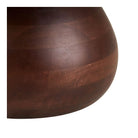 Heide Coffee table, mango wood/marble, dark brown/white, ø70x35 cm by EMIRELLE