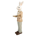 Decoration Statue Rabbit 20x20x56 cm White Plastic by Clayre & Eef.