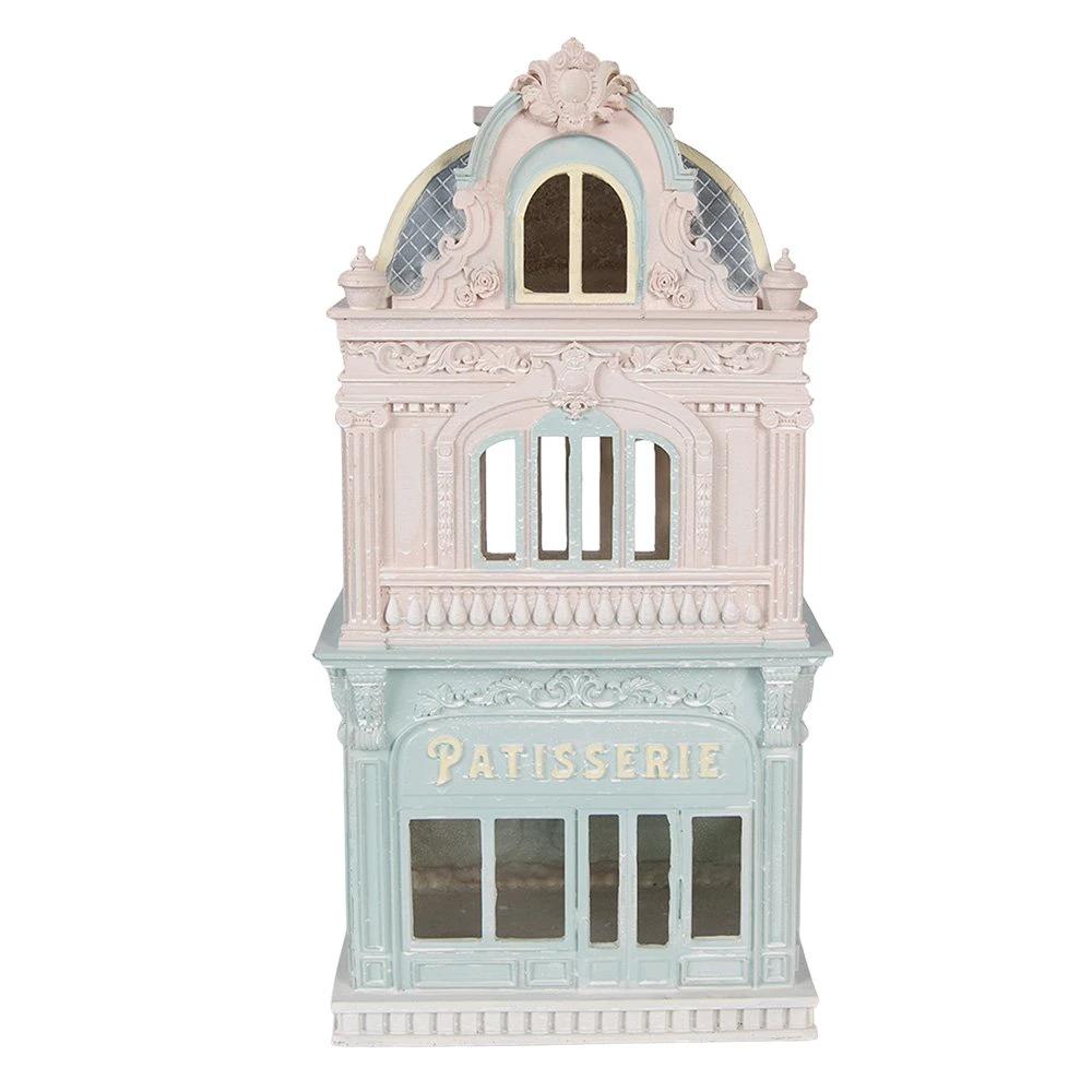 Decoration Statue House 19x15x38 cm Blue Plastic by Clayre & Eef.