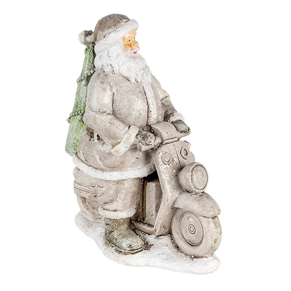 Santa on scooter 12x6x14 cm by Clayre & Eef.