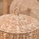 Laundry Basket with Lid GARUT made from Water Hyacinth (3 sizes) by Soeji