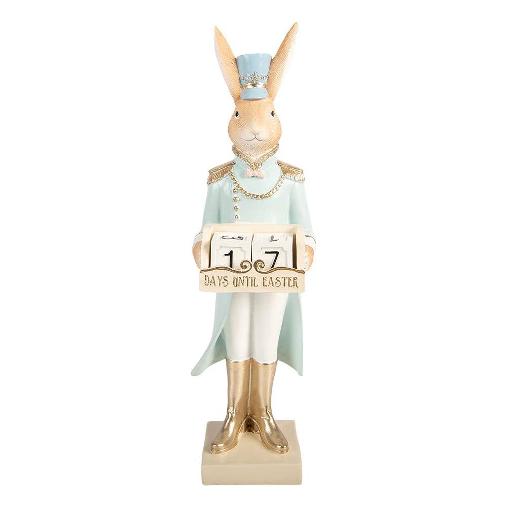 Decoration Statue Rabbit 9x10x32 cm Beige Plastic by Clayre & Eef.