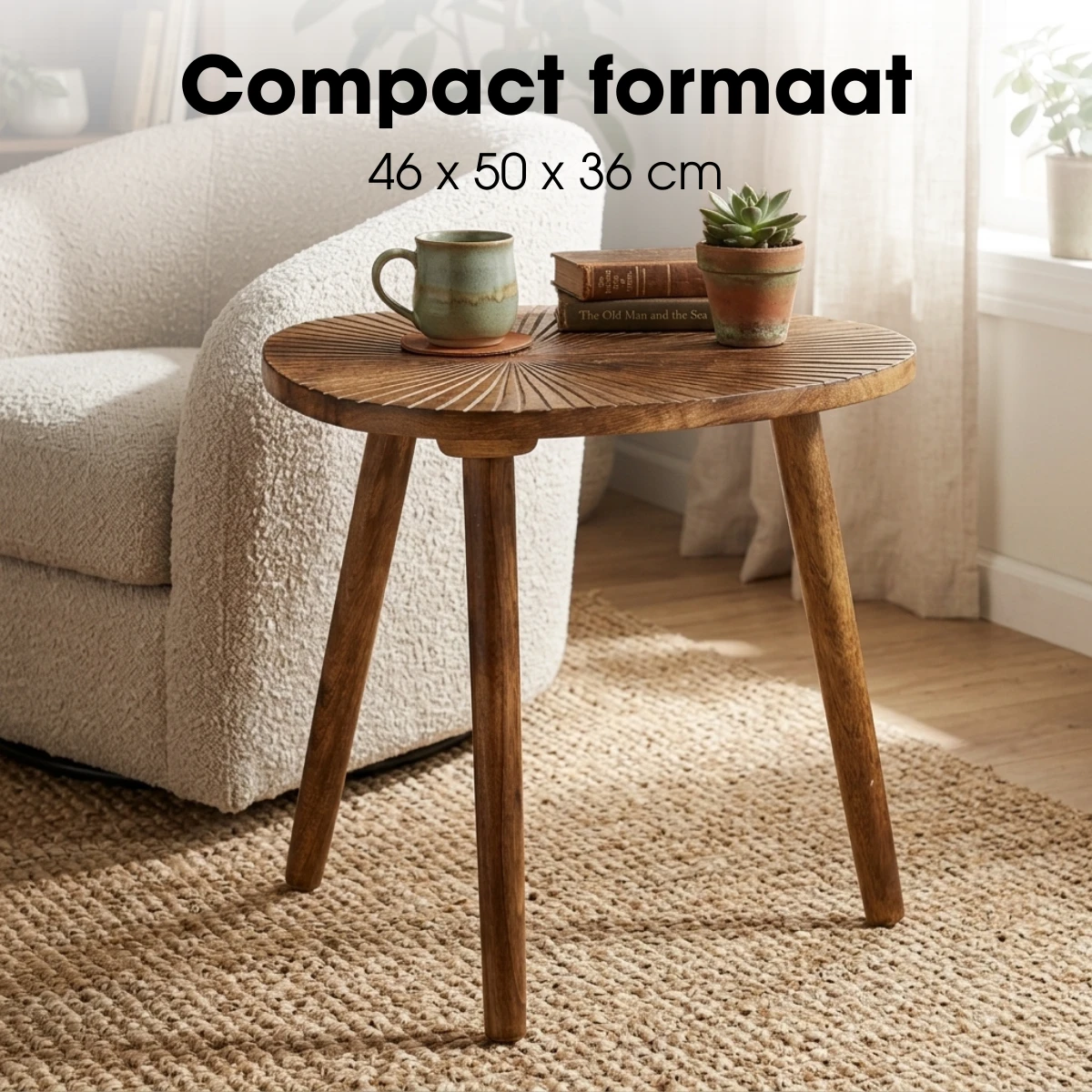 Side table Pomante Dark brown by Mica Decorations