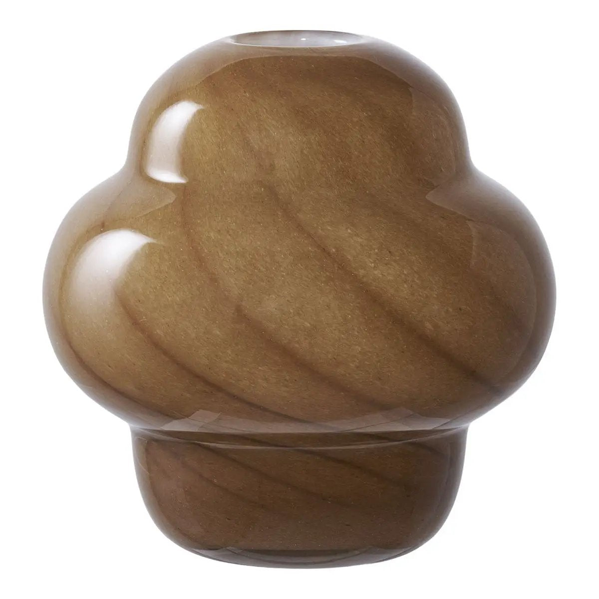 Vase - Brown, Glass, Ø16.5x17 cm by EMIRELLE