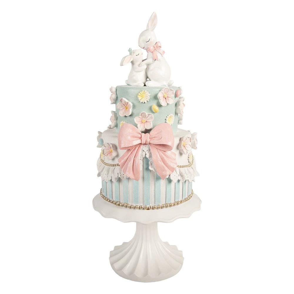 Dekorationsbild Torte Ø 20x45 cm weißer Kunststoff von Clayre & Eef.