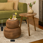 Side table Zea Brown by Mica Decorations