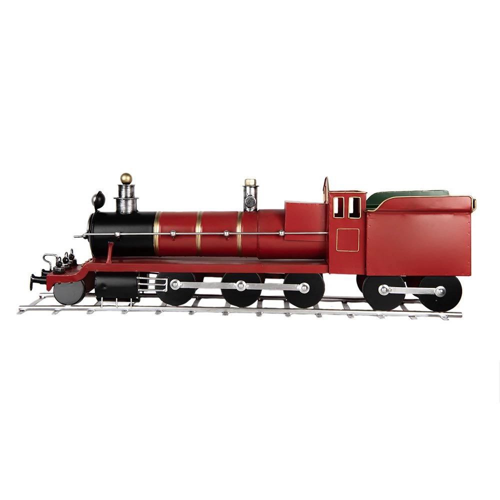 Decoration image train 86x18x27 cm red metal by Clayre & Eef.