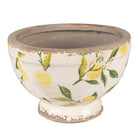 Blumentopf Ø 17x11 cm Gelb Keramik Zitronen-Blumentopf für den Innenbereich von Clayre & Eef.