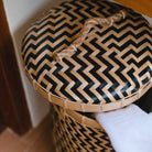 Laundry Basket with Lid NABIRE made from Bamboo by Soeji