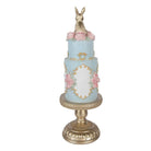 Decoration Image Cake Ø 12x37 cm Blue Plastic by Clayre & Eef.
