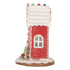 Lebkuchenhaus mit LED 14x14x22 cm braun rot Kunststoff von Clayre & Eef.