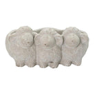 Flower pot sheep 26x20x12 cm gray stone flowerpot inside by Clayre & Eef.
