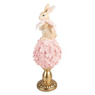 Decoration Statue Rabbit Ø 11x32 cm Beige Plastic by Clayre & Eef.