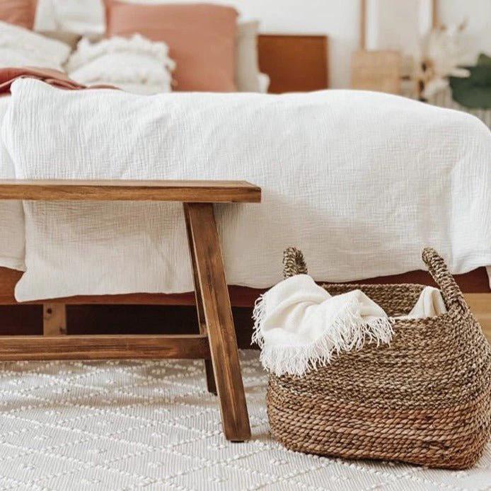 Storage Basket | Laundry Basket | Plant Basket MAJALENGKA (natural) made from Banana Fibre & Seagrass (3 sizes) by Soeji