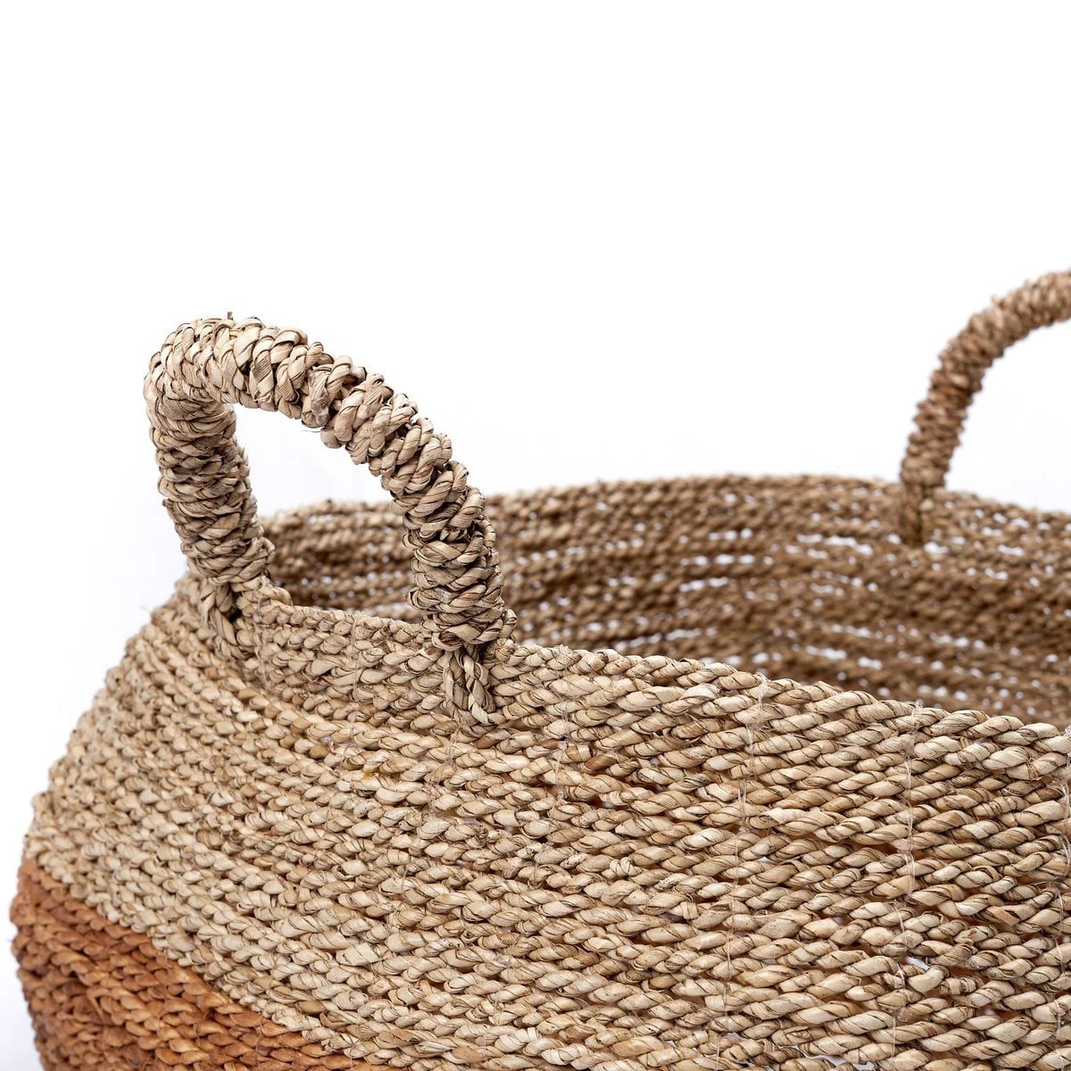 Storage Basket | Laundry Basket | Plant Basket MAJALENGKA (natural) made from Banana Fibre & Seagrass (3 sizes) by Soeji