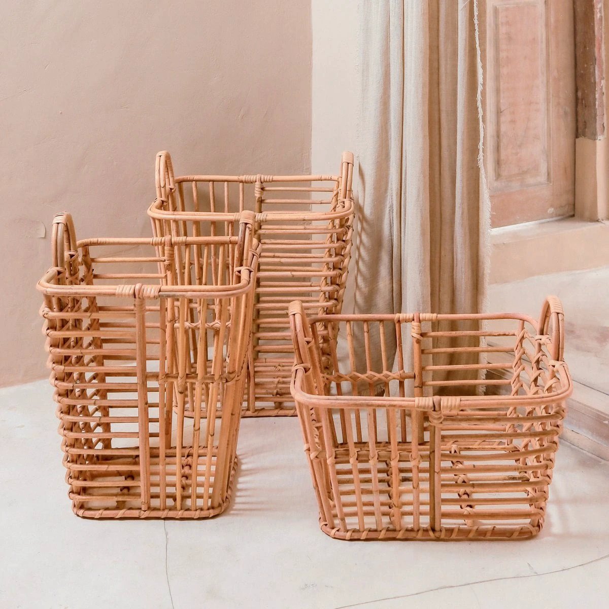 Laundry Basket | Plant Basket | Storage Basket KUPANG made from Rattan (3 sizes) by Soeji