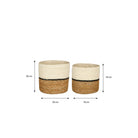 Plantenmanden set Damian Wit by Mica Decorations