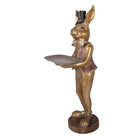 Decoration Statue Rabbit 19x15x52 cm Brown Plastic by Clayre & Eef.