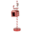 Christmas decoration letterbox 20x12x51 cm red metal by Clayre & Eef.