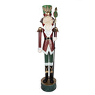 Christmas Decoration Sculpture Nutcracker 60x41x207 cm Red Green Metal by Clayre & Eef.