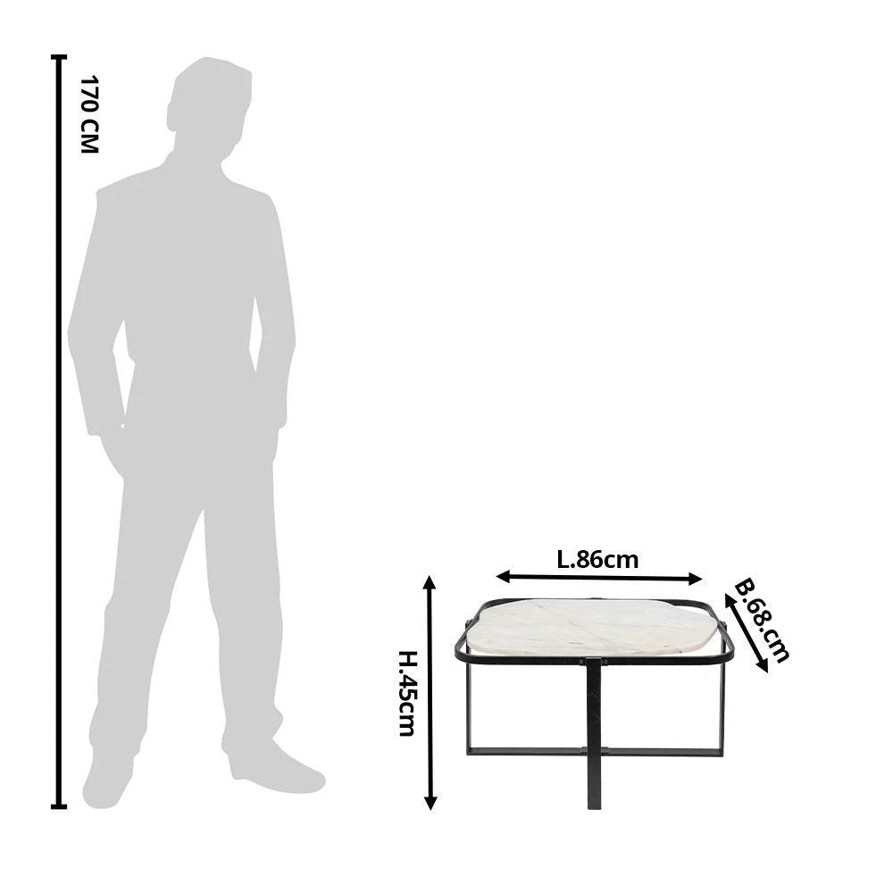 Couchtisch 86x68x45 cm von Clayre & Eef.