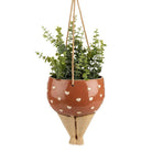 Plant Hanger 17x15x20 cm Pink Beige Ceramic Woman Flower Pot by Clayre & Eef.