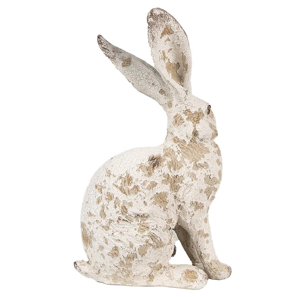 Hasenfigur 22 cm Beige Polyresin Osterdekoration von Clayre & Eef.