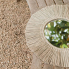 Wall Mirror from Seagrass Round with 60 cm Diameter RIMBA by Soeji